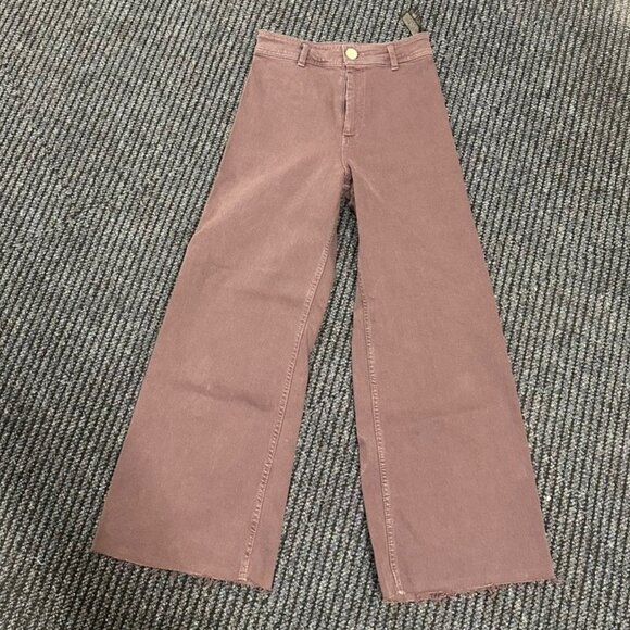 ZARA The Marine High Rise Jean Purple Size 4 Wide Leg - Picture 1 of 4